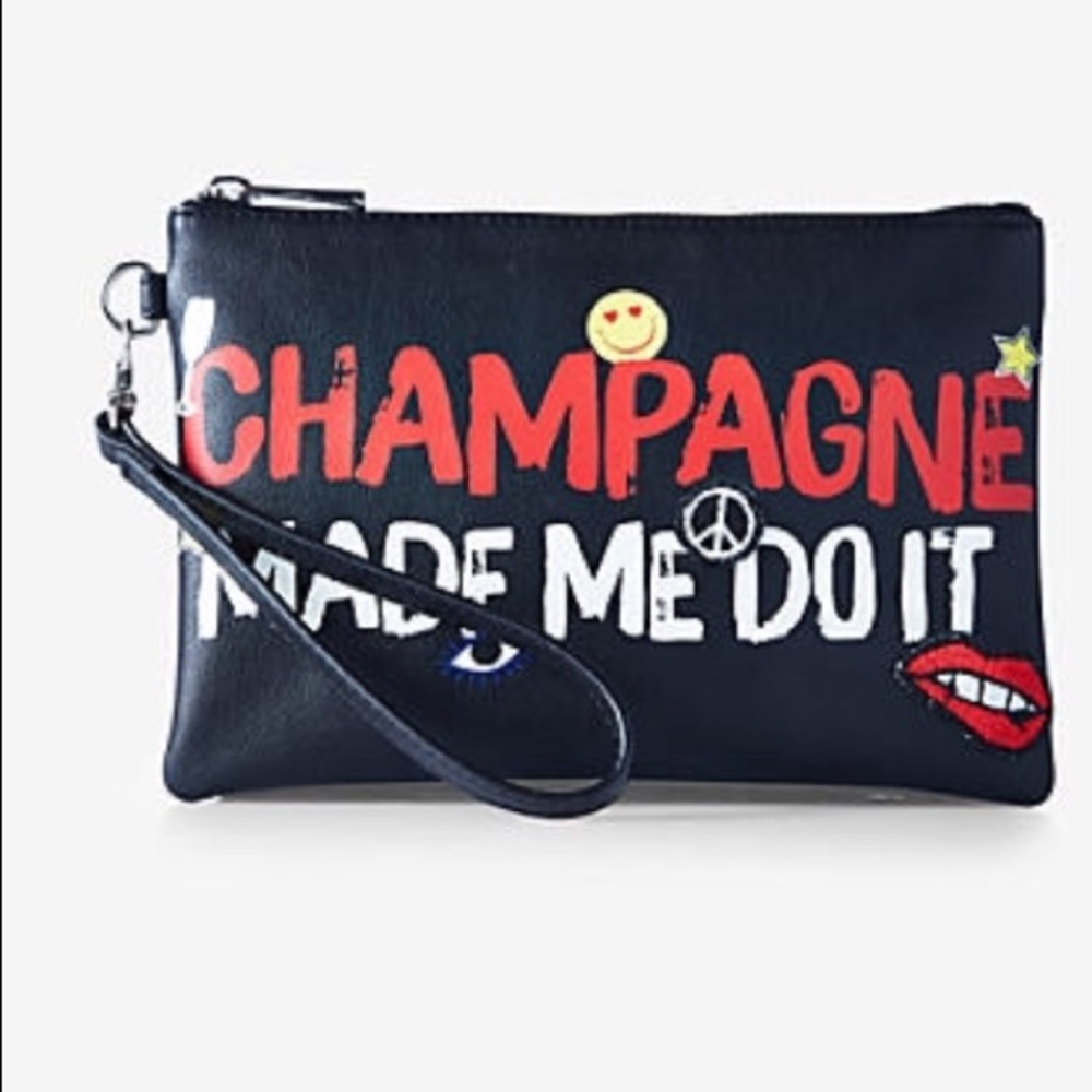 Champagne Made Me Do It Wristlet (NEW!)